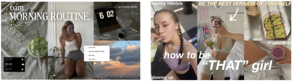Influencers and YouTubers record their daily life in social media. (https://bit.ly/42VJUv1, https://bit.ly/3BrWMO1)